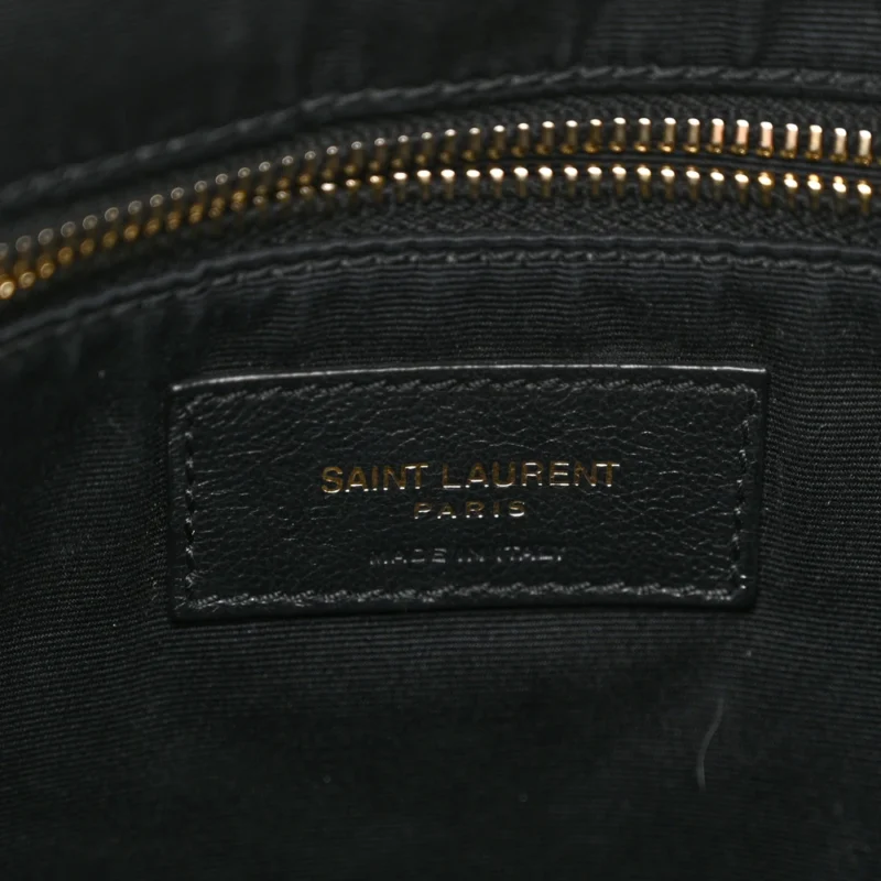 SAINT LAURENT MEDIUM JOE BACKPACK BLACK MONOGRAM LAMBSKIN MATELASSE LEATHER GOLD HARDWARE - Image 2
