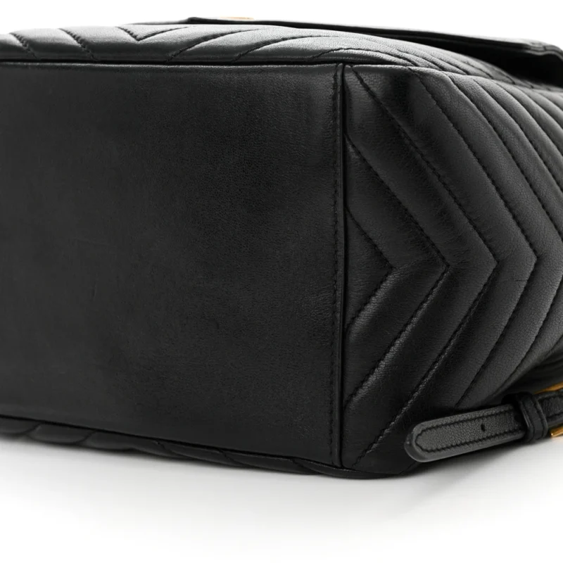 SAINT LAURENT MEDIUM JOE BACKPACK BLACK MONOGRAM LAMBSKIN MATELASSE LEATHER GOLD HARDWARE - Image 5