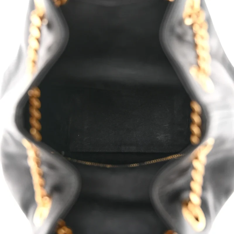 SAINT LAURENT MEDIUM JOE BACKPACK BLACK MONOGRAM LAMBSKIN MATELASSE LEATHER GOLD HARDWARE - Image 7