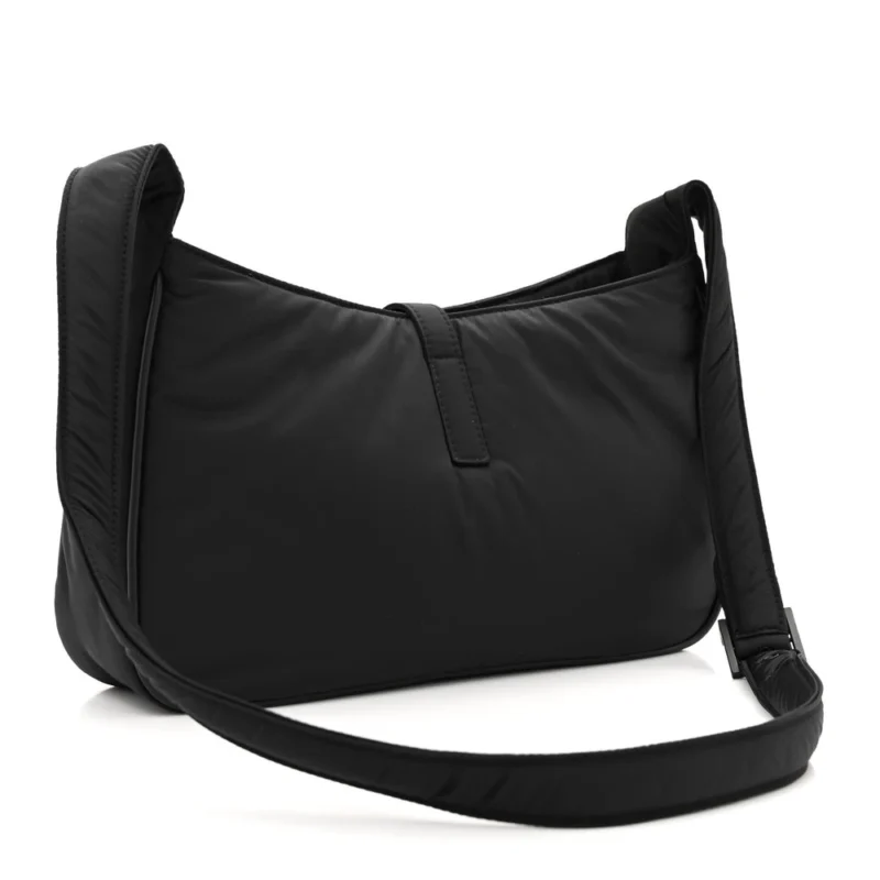 SAINT LAURENT MEDIUM LE 5 ?? 7 HOBO BLACK ECONYL NYLON BLACK HARDWARE - Image 3