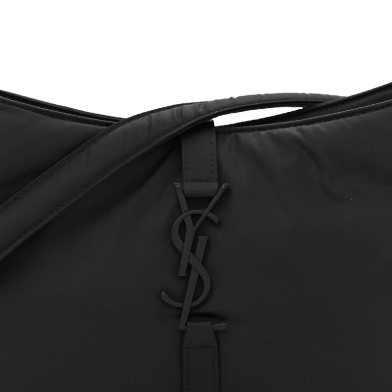 SAINT LAURENT MEDIUM LE 5 ?? 7 HOBO BLACK ECONYL NYLON BLACK HARDWARE - Image 8