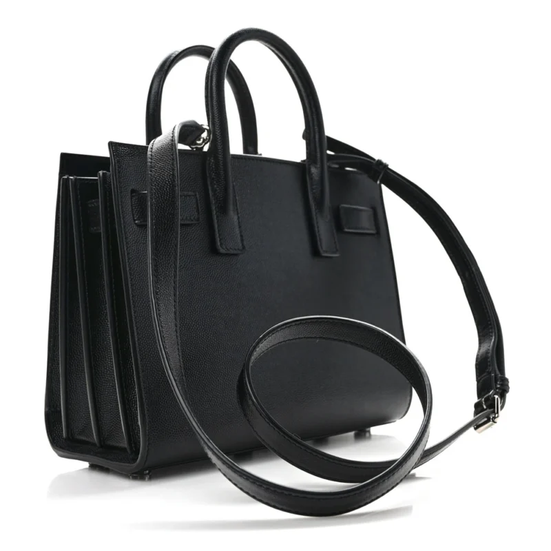 SAINT LAURENT NANO SAC DE JOUR BLACK GRAINED CALFSKIN LEATHER - Image 2