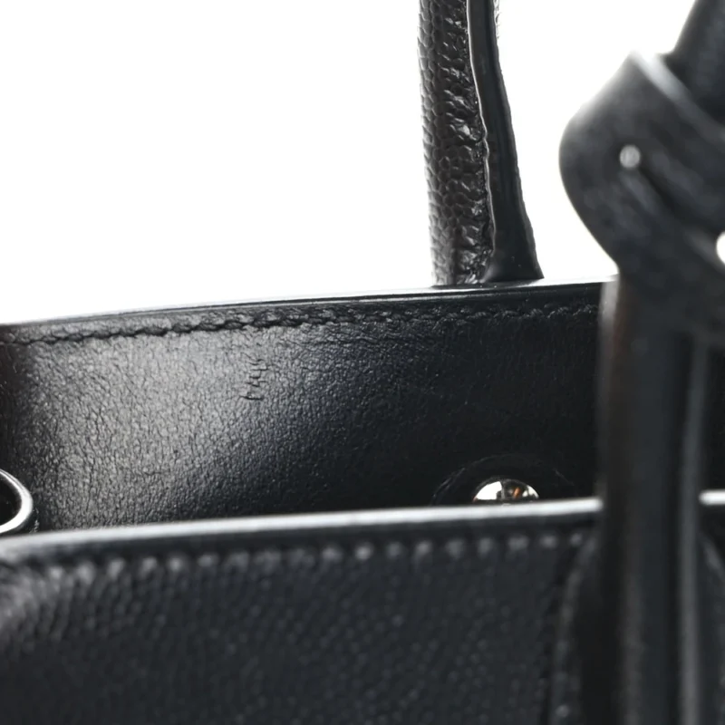 SAINT LAURENT NANO SAC DE JOUR BLACK GRAINED CALFSKIN LEATHER - Image 9
