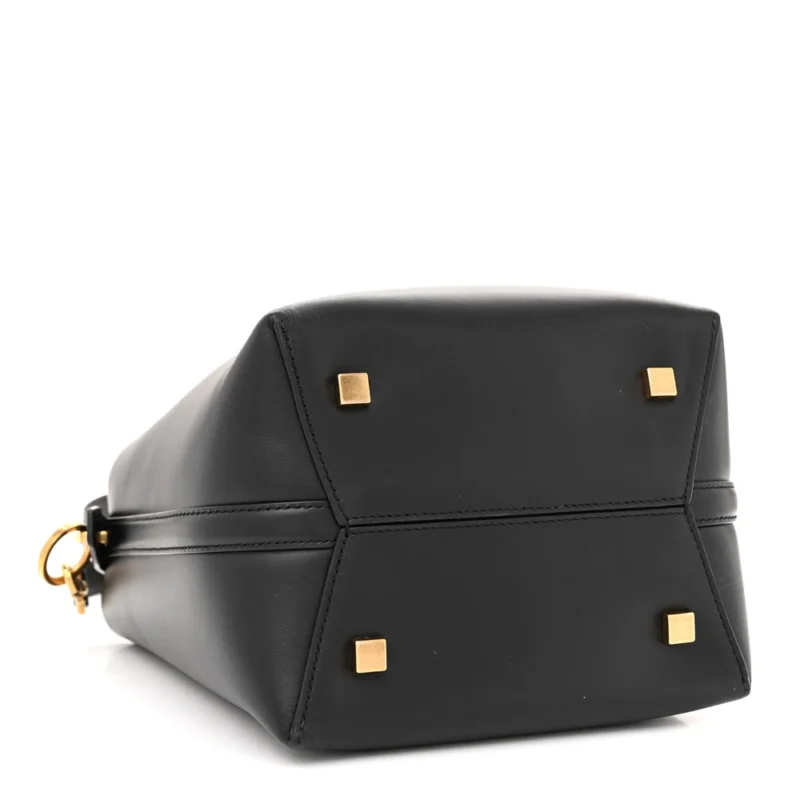 SAINT LAURENT MEDIUM LE 37 BUCKET BAG BLACK SHINY CALFSKIN LEATHER GOLD HARDWARE - Image 6