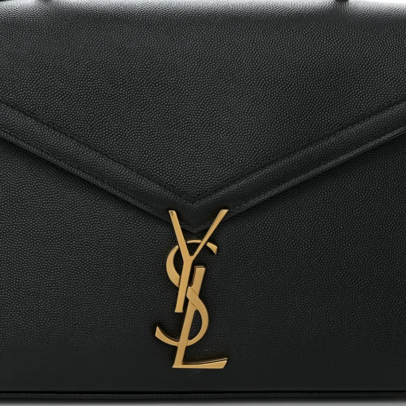 SAINT LAURENT MEDIUM CASSANDRA TOP HANDLE BLACK CLASSIC MONOGRAM GRAIN DE POUDRE LEATHER AGED GOLD HARDWARE - Image 8