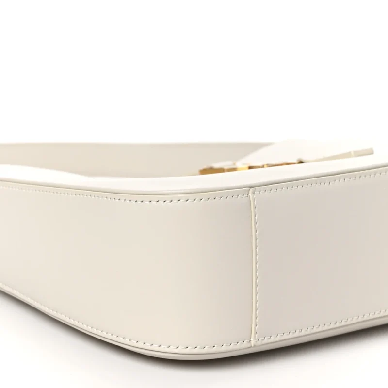SAINT LAURENT MEDIUM LE 5 ?? 7 HOBO CREMA SOFT SMOOTH CALFSKIN LEATHER GOLD HARDWARE - Image 4