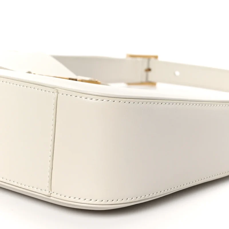 SAINT LAURENT MEDIUM LE 5 ?? 7 HOBO CREMA SOFT SMOOTH CALFSKIN LEATHER GOLD HARDWARE - Image 5