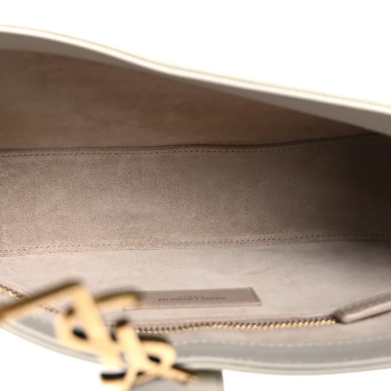 SAINT LAURENT MEDIUM LE 5 ?? 7 HOBO CREMA SOFT SMOOTH CALFSKIN LEATHER GOLD HARDWARE - Image 7