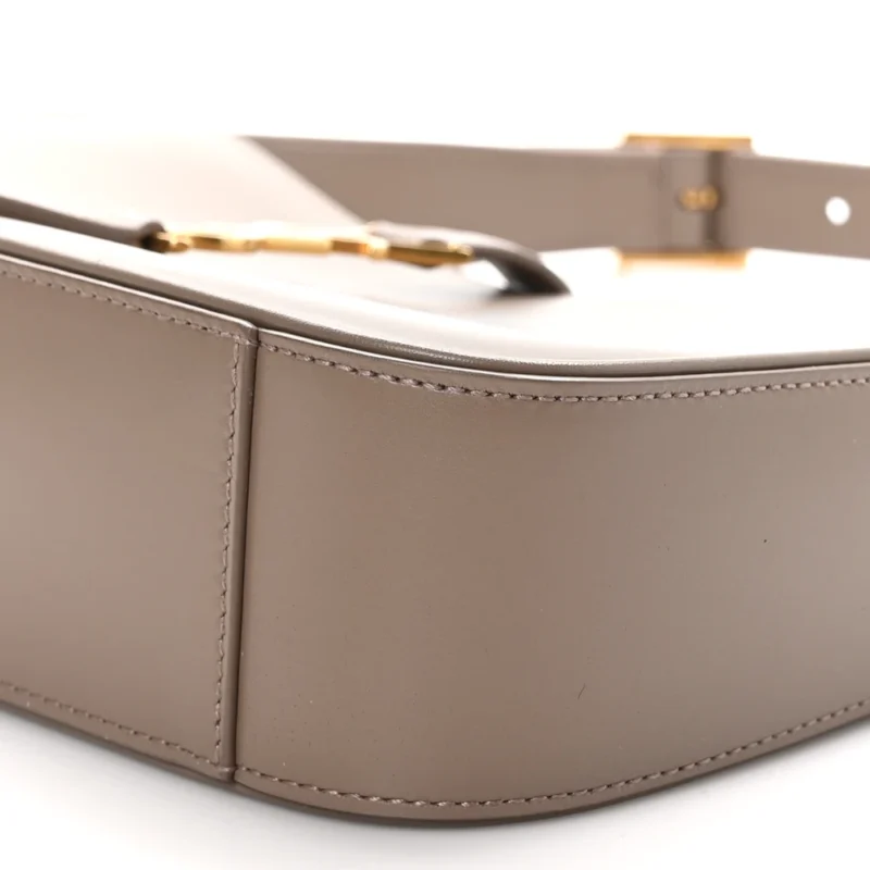 SAINT LAURENT MEDIUM LE 5 ?? 7 HOBO TAUPE SMOOTH CALFSKIN LEATHER AGED GOLD HARDWARE - Image 5