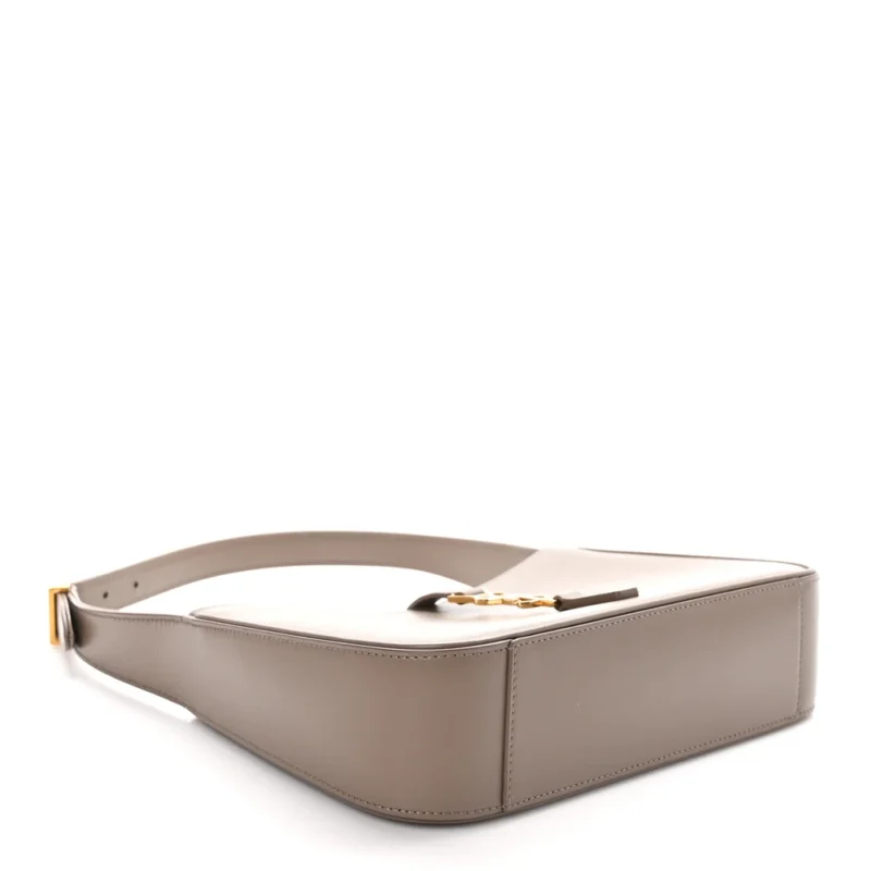 SAINT LAURENT MEDIUM LE 5 ?? 7 HOBO TAUPE SMOOTH CALFSKIN LEATHER AGED GOLD HARDWARE - Image 6