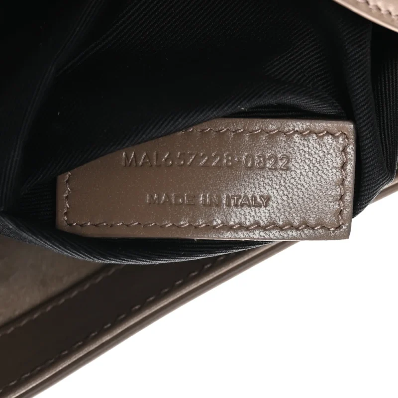 SAINT LAURENT MEDIUM LE 5 ?? 7 HOBO TAUPE SMOOTH CALFSKIN LEATHER AGED GOLD HARDWARE - Image 9