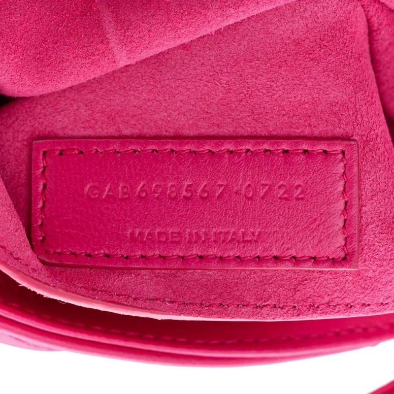 SAINT LAURENT MEDIUM LE 57 SHOULDER BAG LIPSTICK FUCHSIA DIAMOND QUILTED LAMBSKIN LEATHER AGED GOLD HARDWARE - Image 11