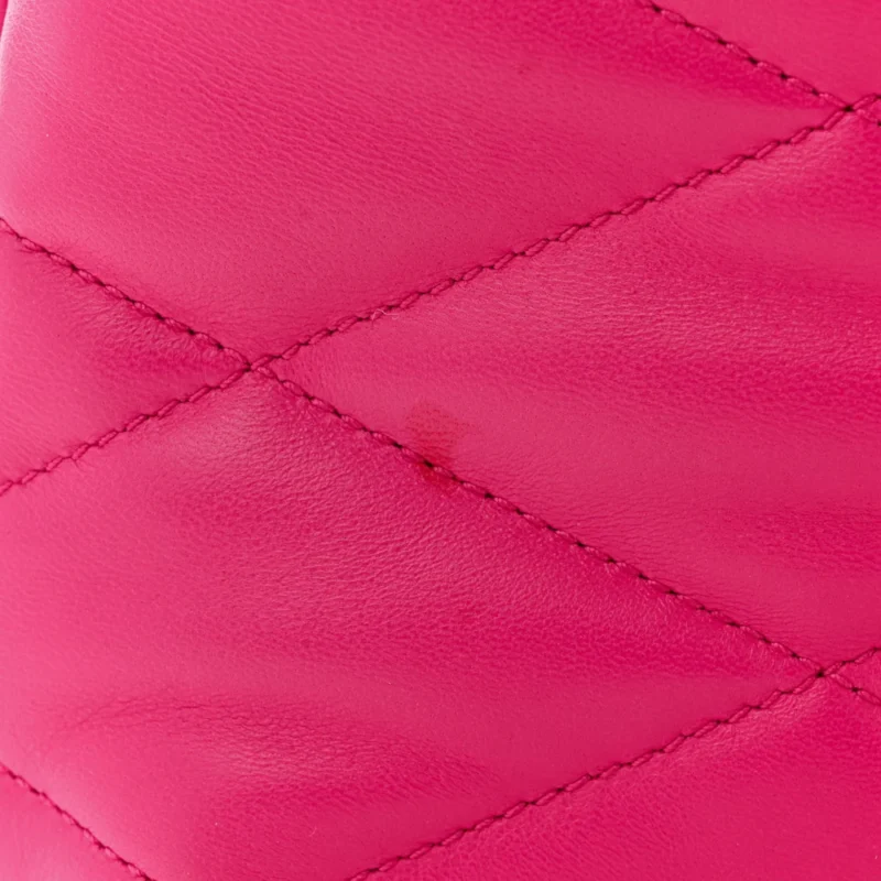 SAINT LAURENT MEDIUM LE 57 SHOULDER BAG LIPSTICK FUCHSIA DIAMOND QUILTED LAMBSKIN LEATHER AGED GOLD HARDWARE - Image 10