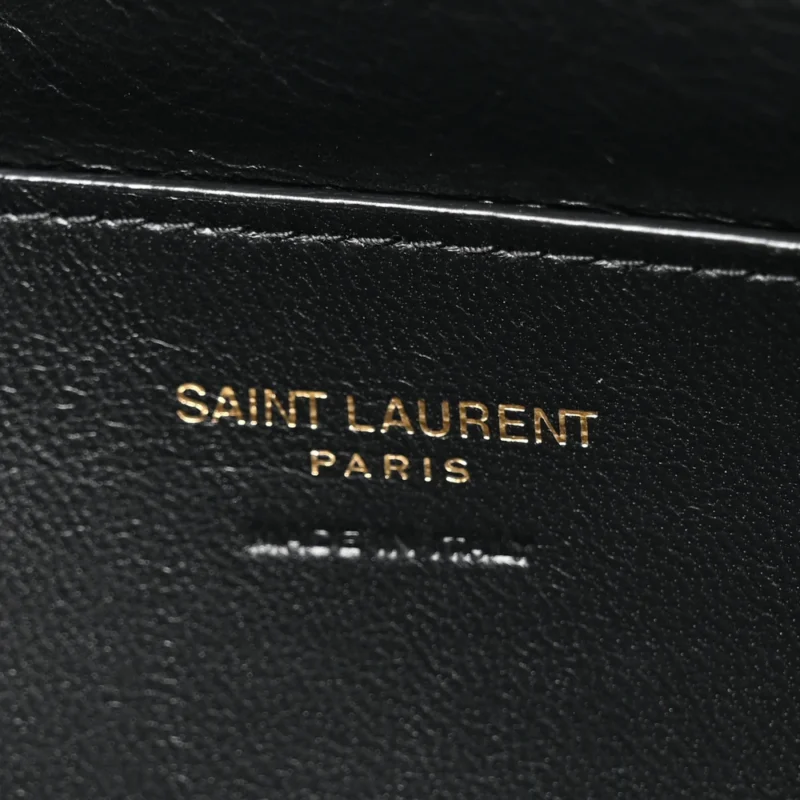 SAINT LAURENT SMALL CALYPSO POUCH ROUGE MERLOT LAMBSKIN LEATHER GOLD HARDWARE - Image 2