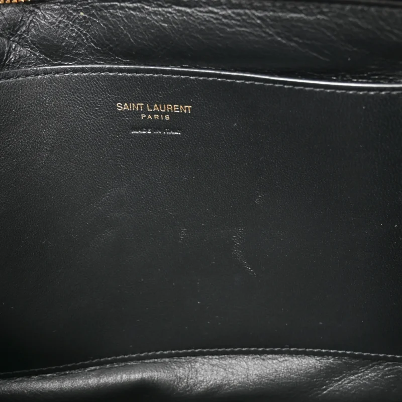 SAINT LAURENT SMALL CALYPSO POUCH ROUGE MERLOT LAMBSKIN LEATHER GOLD HARDWARE - Image 6