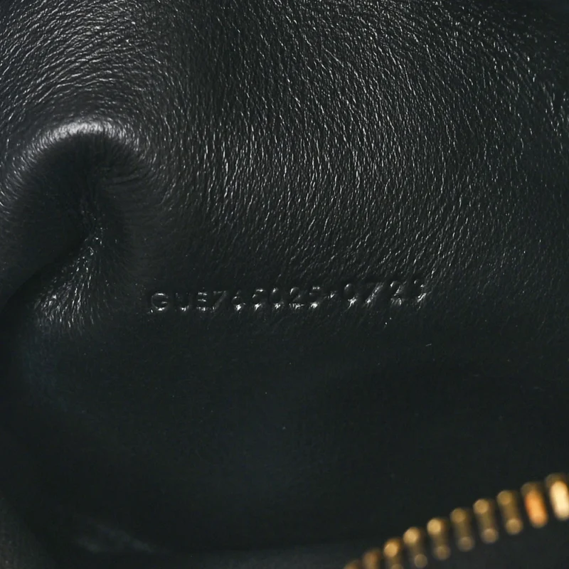 SAINT LAURENT SMALL CALYPSO POUCH BLACK LAMBSKIN LEATHER AGED GOLD HARDWARE - Image 8