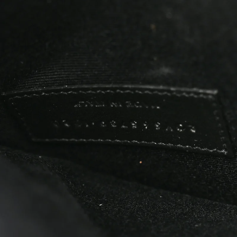 SAINT LAURENT MEDIUM UPTOWN CLUTCH BLACK EMBOSSED MONOGRAM CALFSKIN & CROCODILE LEATHER GOLD HARDWARE - Image 8