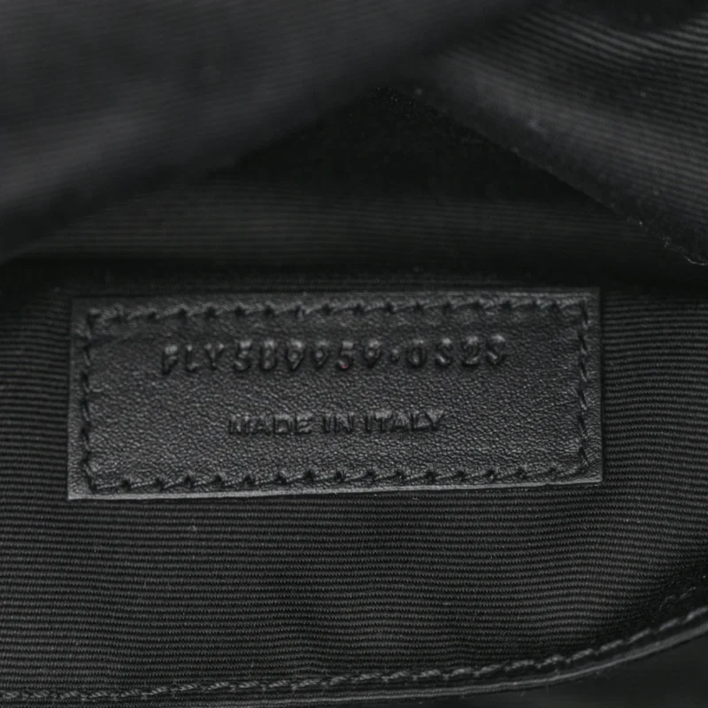 SAINT LAURENT SMALL BELT BAG BLACK MONOGRAM GRAIN DE POUDRE LEATHER GOLD HARDWARE - Image 12