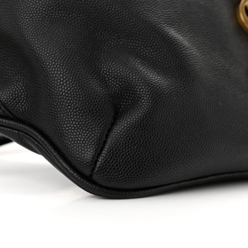 SAINT LAURENT SMALL BELT BAG BLACK MONOGRAM GRAIN DE POUDRE LEATHER GOLD HARDWARE - Image 4