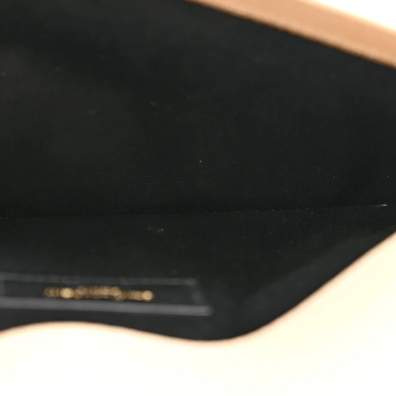 SAINT LAURENT MEDIUM UPTOWN POUCH DARK BEIGE GRAIN DE POUDRE LEATHER GOLD HARDWARE - Image 5