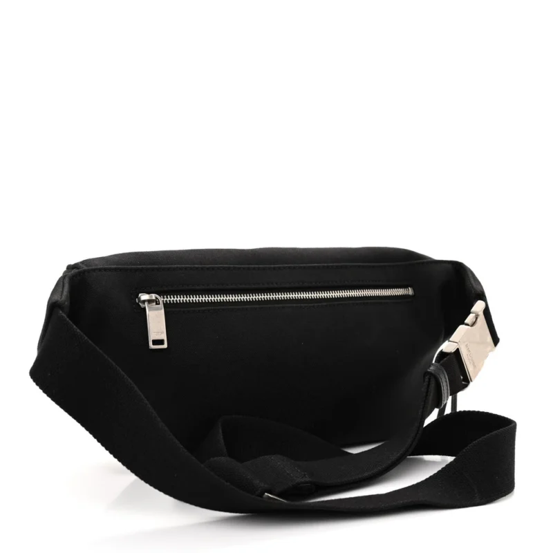 SAINT LAURENT SMALL BELT BAG BLACK CLASSIC CANVAS - Image 3