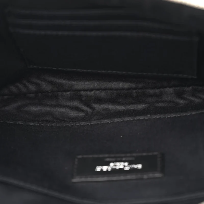 SAINT LAURENT SMALL BELT BAG BLACK CLASSIC CANVAS - Image 7