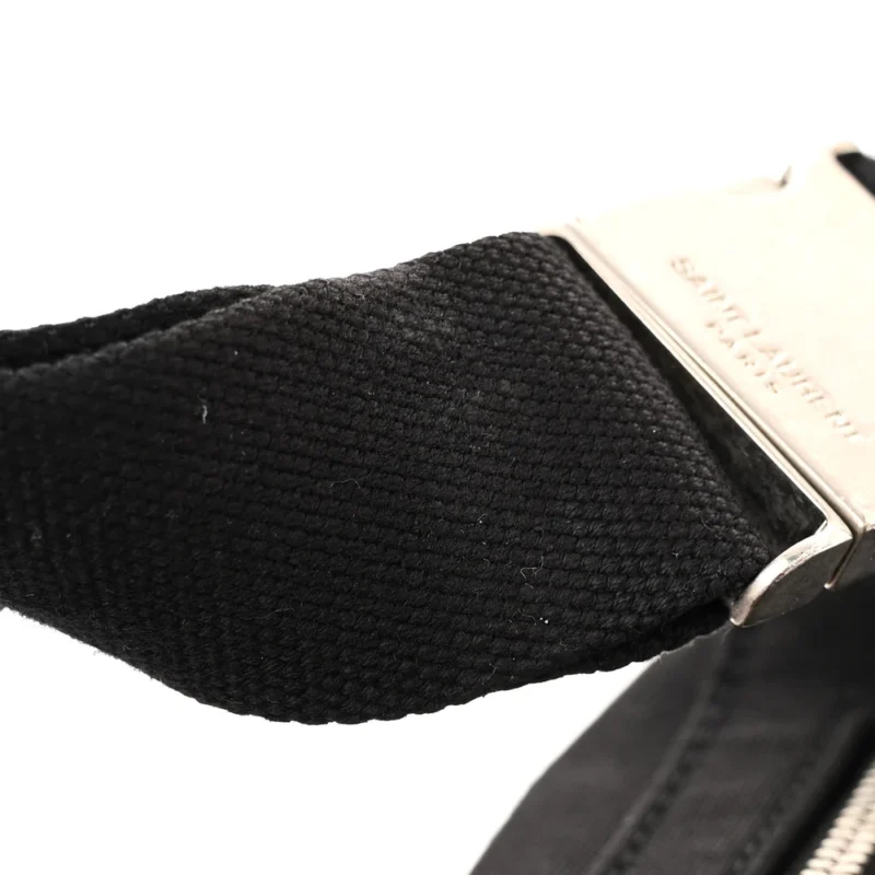 SAINT LAURENT SMALL BELT BAG BLACK CLASSIC CANVAS - Image 9