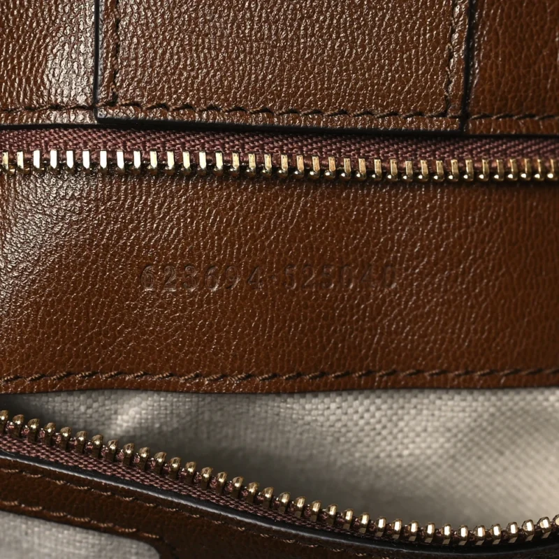 GUCCI HORSEBIT 1955 TOTE BAG BEIGE / BROWN SUGAR MONOGRAM CANVAS LIGHT BRASS HARDWARE - Image 8