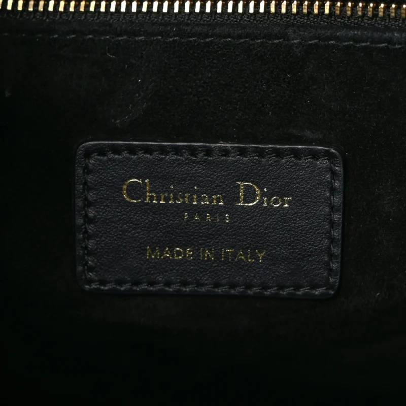 DIOR MEDIUM BOOK TOTE BLACK MACROCANNAGE CALFSKIN LEATHER GOLD HARDWARE - Image 2