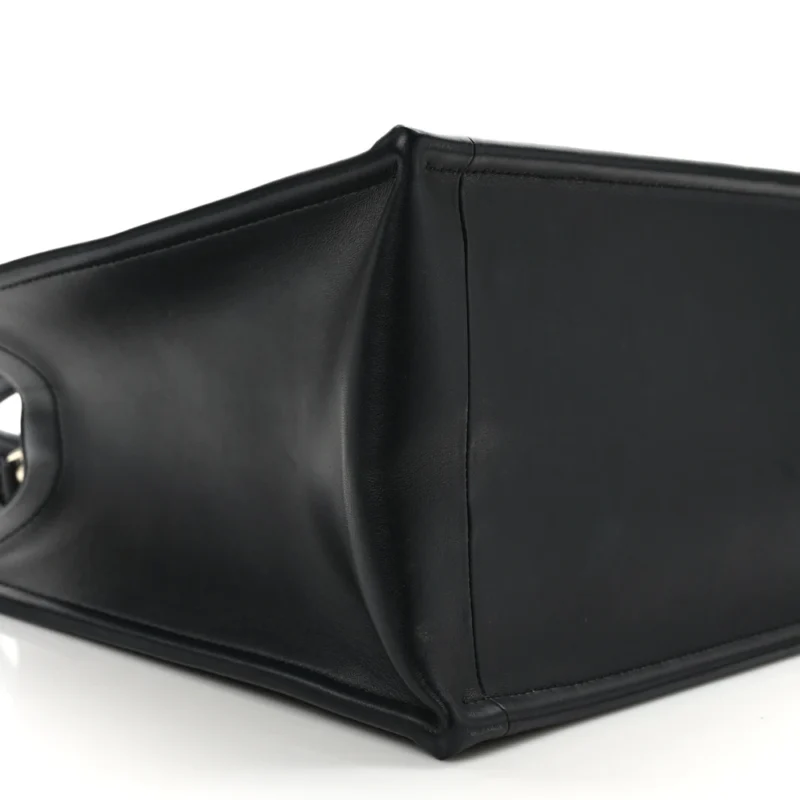 DIOR MEDIUM BOOK TOTE BLACK MACROCANNAGE CALFSKIN LEATHER GOLD HARDWARE - Image 4