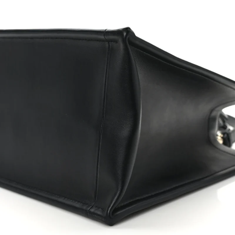 DIOR MEDIUM BOOK TOTE BLACK MACROCANNAGE CALFSKIN LEATHER GOLD HARDWARE - Image 5