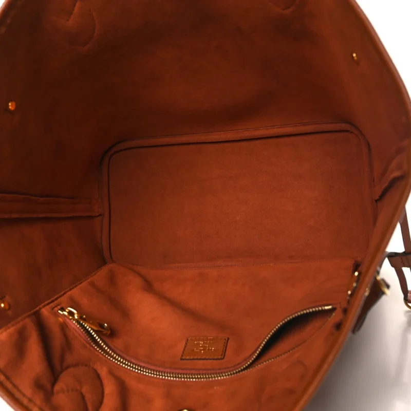LOUIS VUITTON NEVERFULL MM COGNAC GIANT MONOGRAM EMPREINTE LEATHER - Image 6