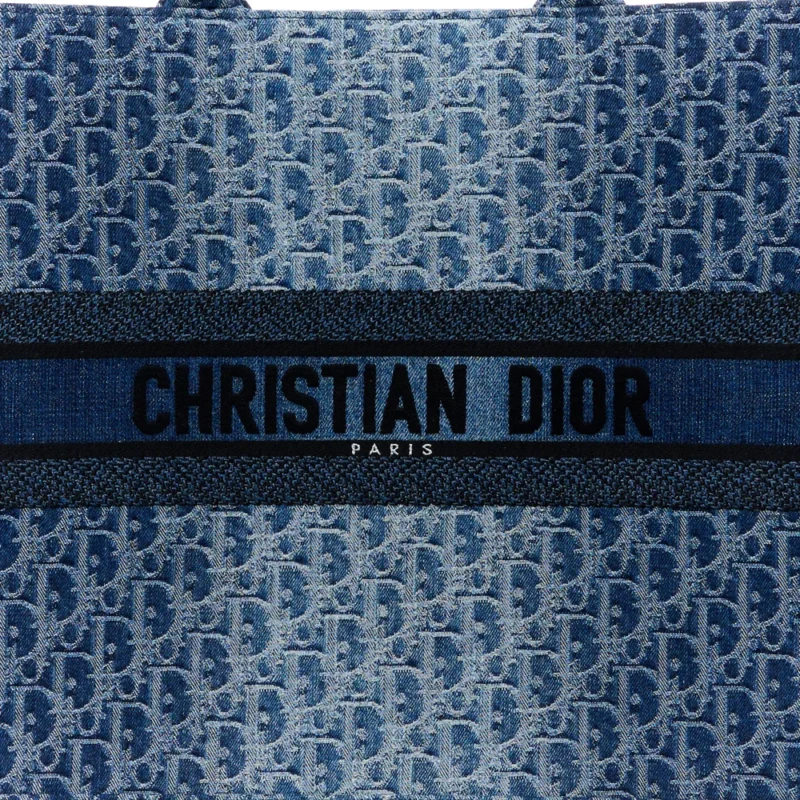 DIOR LARGE BOOK TOTE BLUE OBLIQUE DENIM - Image 8