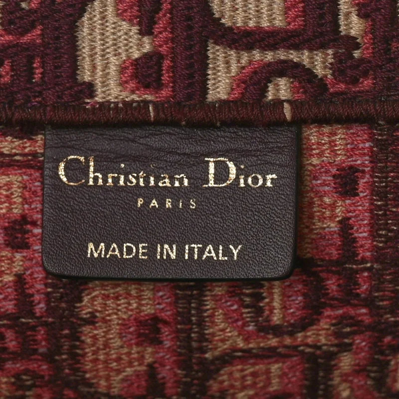 DIOR LARGE BOOK TOTE BURGUNDY MULTICOLOR OBLIQUE CANVAS - Image 2
