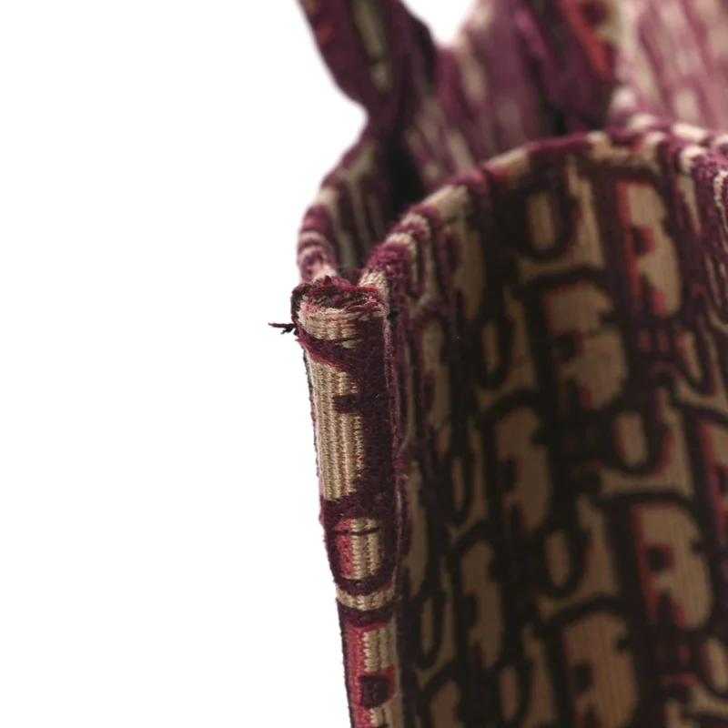 DIOR LARGE BOOK TOTE BURGUNDY MULTICOLOR OBLIQUE CANVAS - Image 11