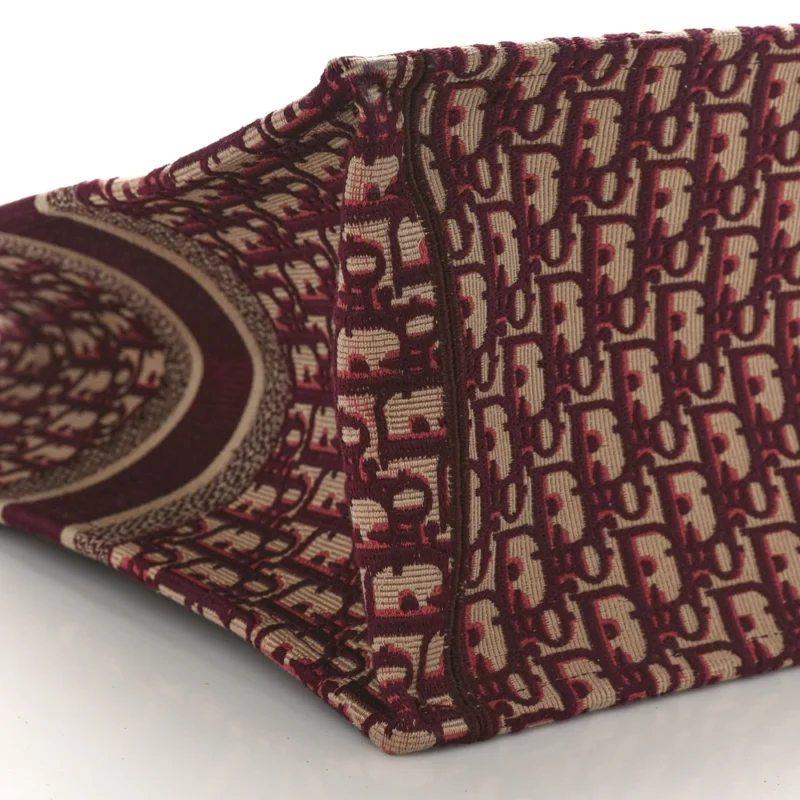 DIOR LARGE BOOK TOTE BURGUNDY MULTICOLOR OBLIQUE CANVAS - Image 4
