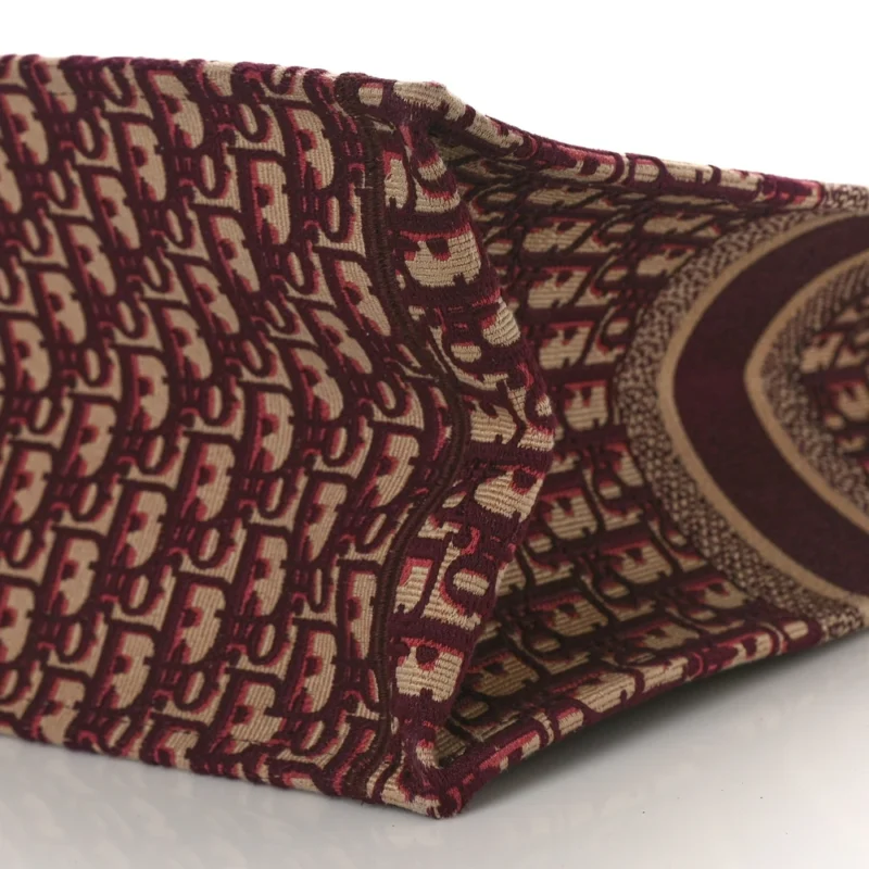 DIOR LARGE BOOK TOTE BURGUNDY MULTICOLOR OBLIQUE CANVAS - Image 5