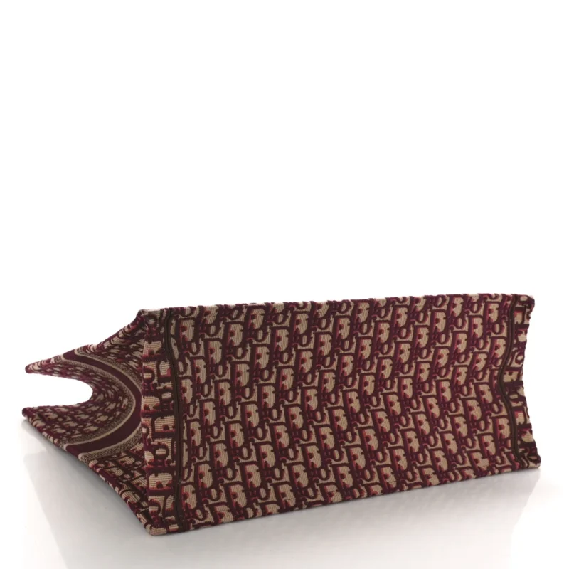 DIOR LARGE BOOK TOTE BURGUNDY MULTICOLOR OBLIQUE CANVAS - Image 6