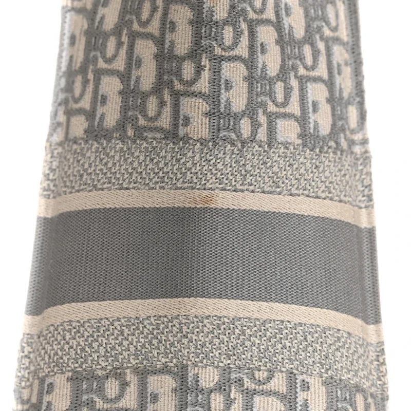DIOR MEDIUM BOOK TOTE GREY OBLIQUE EMBROIDERED CANVAS - Image 8