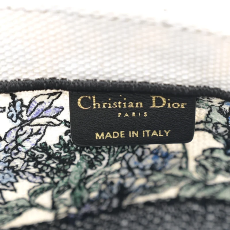 DIOR MEDIUM FLOWERS BOOK TOTE BLUE MULTICOLOR EMBROIDERED CANVAS - Image 2