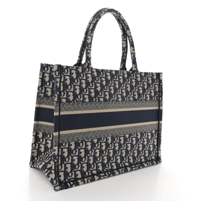 DIOR MEDIUM BOOK TOTE BLUE MULTICOLOR OBLIQUE CANVAS - Image 3