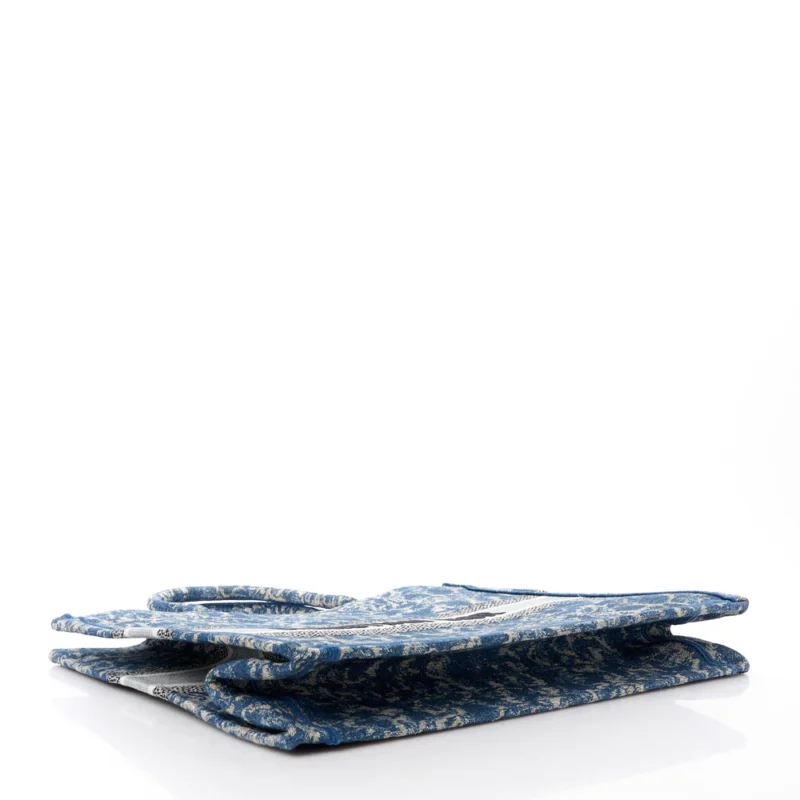 DIOR LARGE BROCART BOOK TOTE BLUE EMBROIDERED CANVAS - Image 6