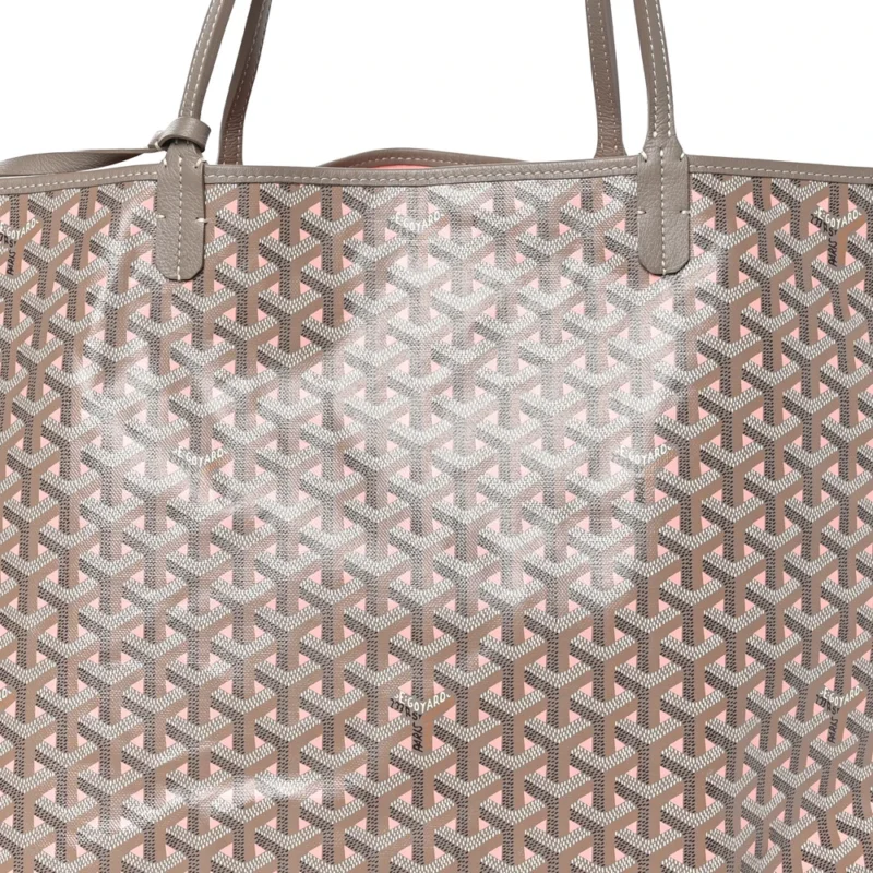 GOYARD SAINT LOUIS CLAIRE VOIE GM GREGE / POWDER PINK GOYARDINE CANVAS - Image 8