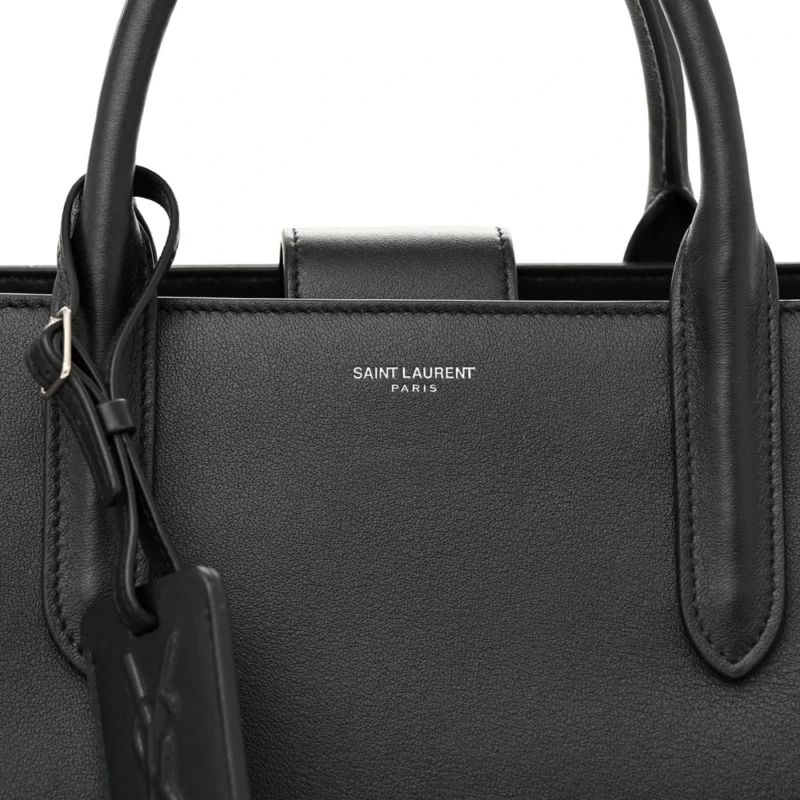 SAINT LAURENT LARGE JANE TOTE BLACK CALFSKIN LEATHER - Image 8