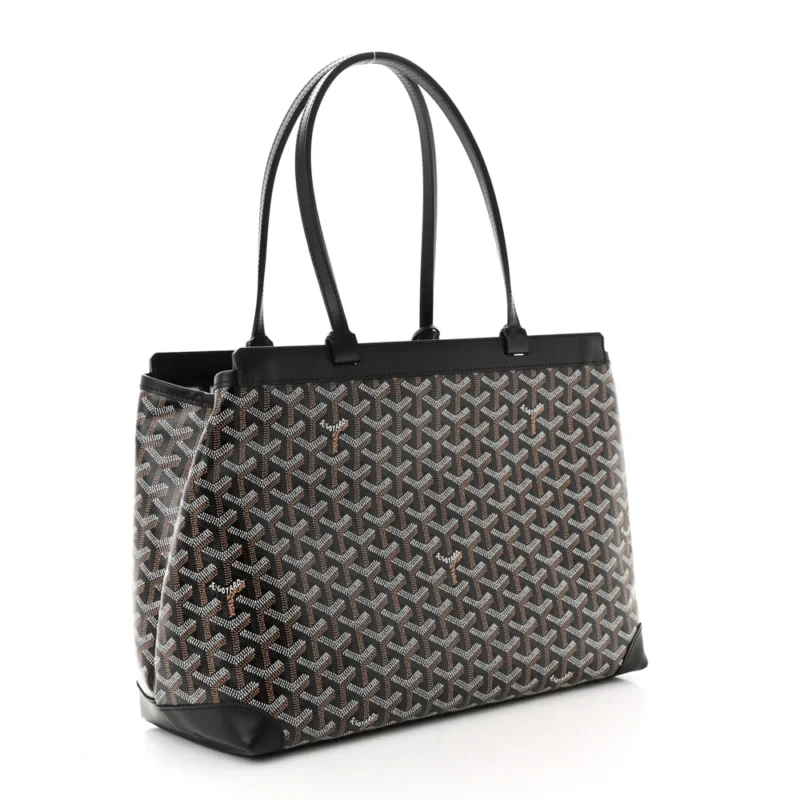 GOYARD BELLECHASSE BIAUDE TOTE MM BLACK GOYARDINE CANVAS - Image 3