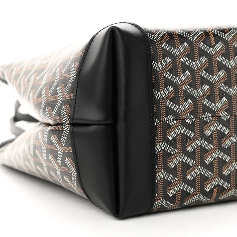 GOYARD BELLECHASSE BIAUDE TOTE MM BLACK GOYARDINE CANVAS - Image 4