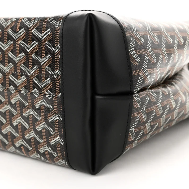 GOYARD BELLECHASSE BIAUDE TOTE MM BLACK GOYARDINE CANVAS - Image 5