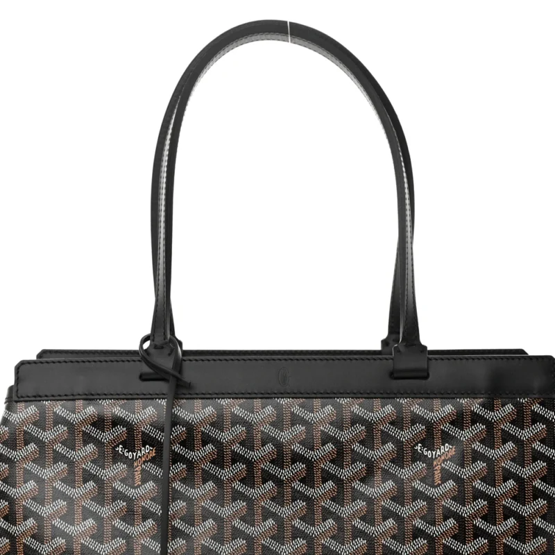 GOYARD BELLECHASSE BIAUDE TOTE MM BLACK GOYARDINE CANVAS - Image 7