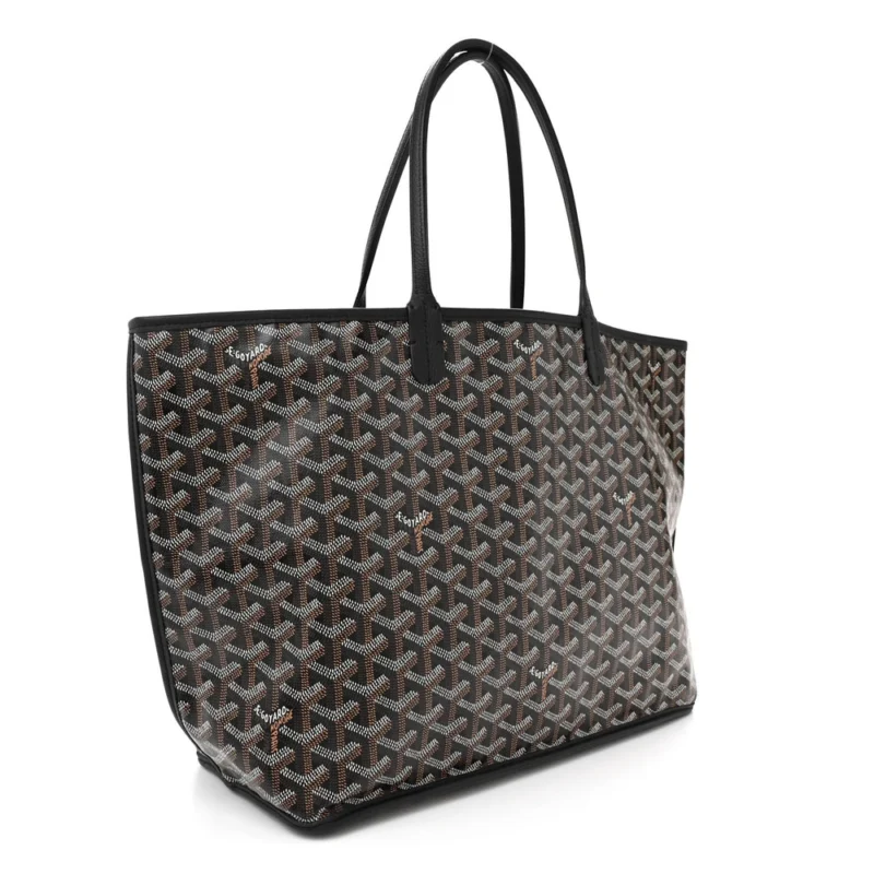 GOYARD REVERSIBLE ANJOU TOTE PM BLACK GOYARDINE CANVAS - Image 2