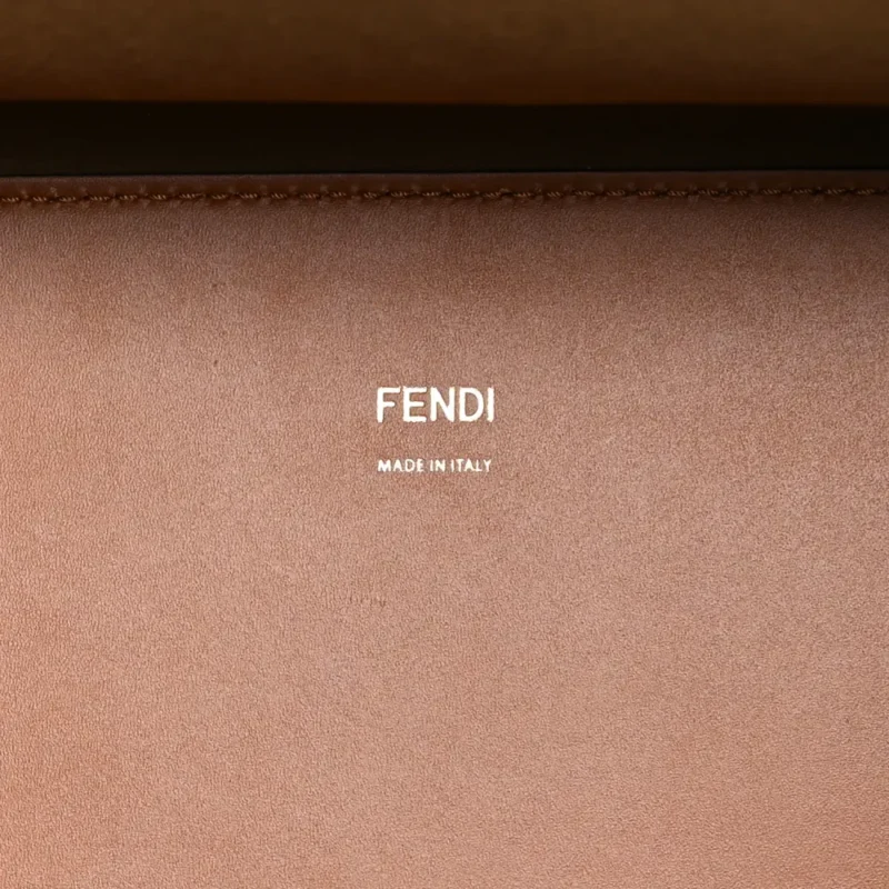 FENDI MEDIUM FENDI SUNSHINE SHOPPER TOTE CUOIO KING VITELLO LEATHER & PLEXIGLASS GOLD HARDWARE - Image 2